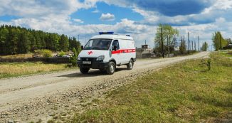 Ambulance car in rural areas