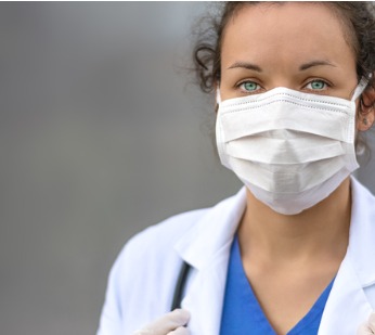 a doctor wearing a mask